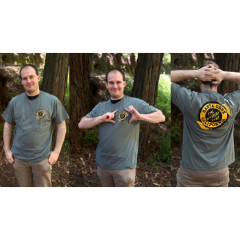 Grey Banana Slug Patch Logo Tee Shirt